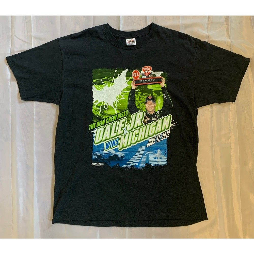 Nascar Chase Dale Jr Wins Michigan Mens Xl Gotham Takes Michigan Black Shirt